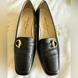 Salvatore Ferragamo Square Toe Low Heels